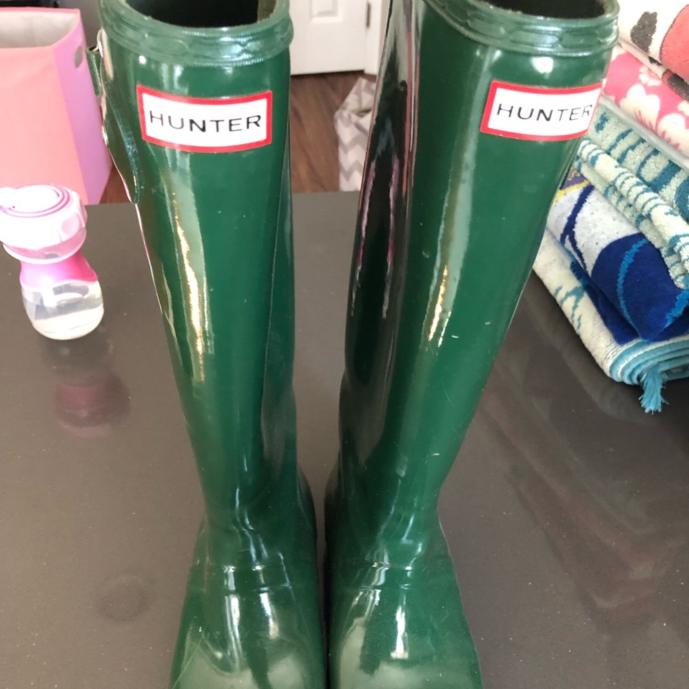 Hunter boots tall gloss
